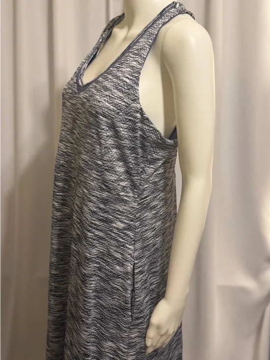 MPG Sport Blue White Travel Athletic Dress Built-in Bra Pockets XL - Picture 7 of 11